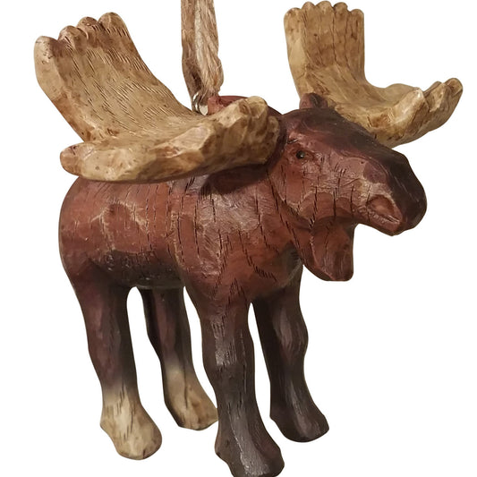 Bac 172 Antique Moose Ornament Set of 3