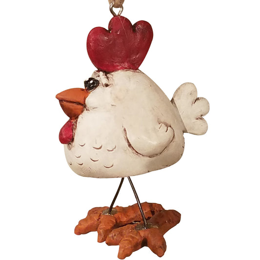 Bac 175 Chicken with Wire Legs Ornament Set of 3