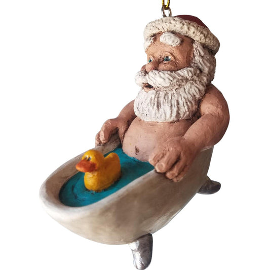 Bac 196 Santa in a Tub Ornament Set of 3