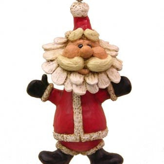 Bac 024 Santa w/Arms Out Ornament Set of 3