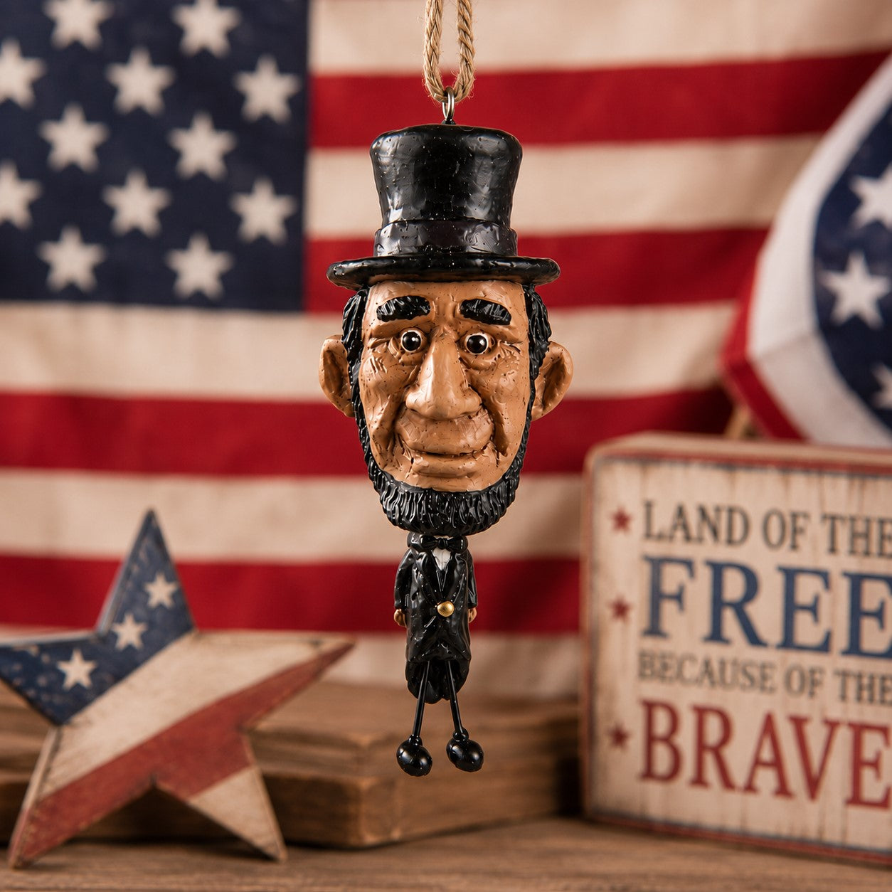 Abe Lincoln Ornament Americana Decor - Museum - Bac 702