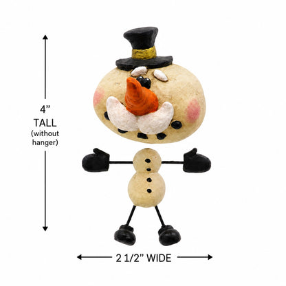 Snowman with Top Hat Ornament | BAC 005