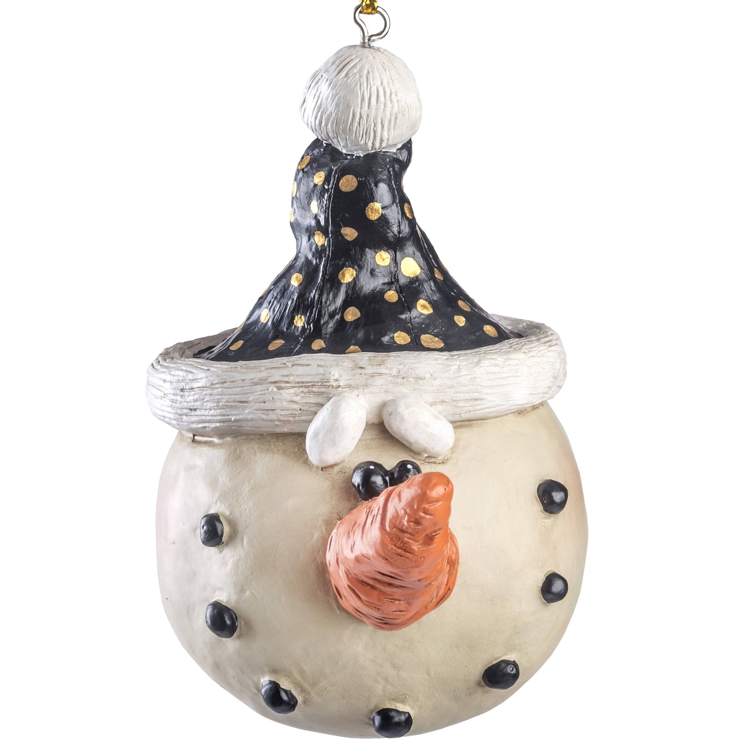 Bac 041 Snowman Head Ornament with Stocking hat