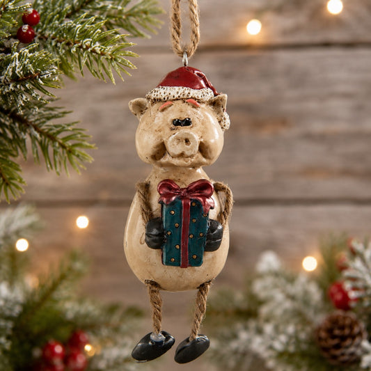 Bac 107 Pig Ornament with Gift Box and Hat