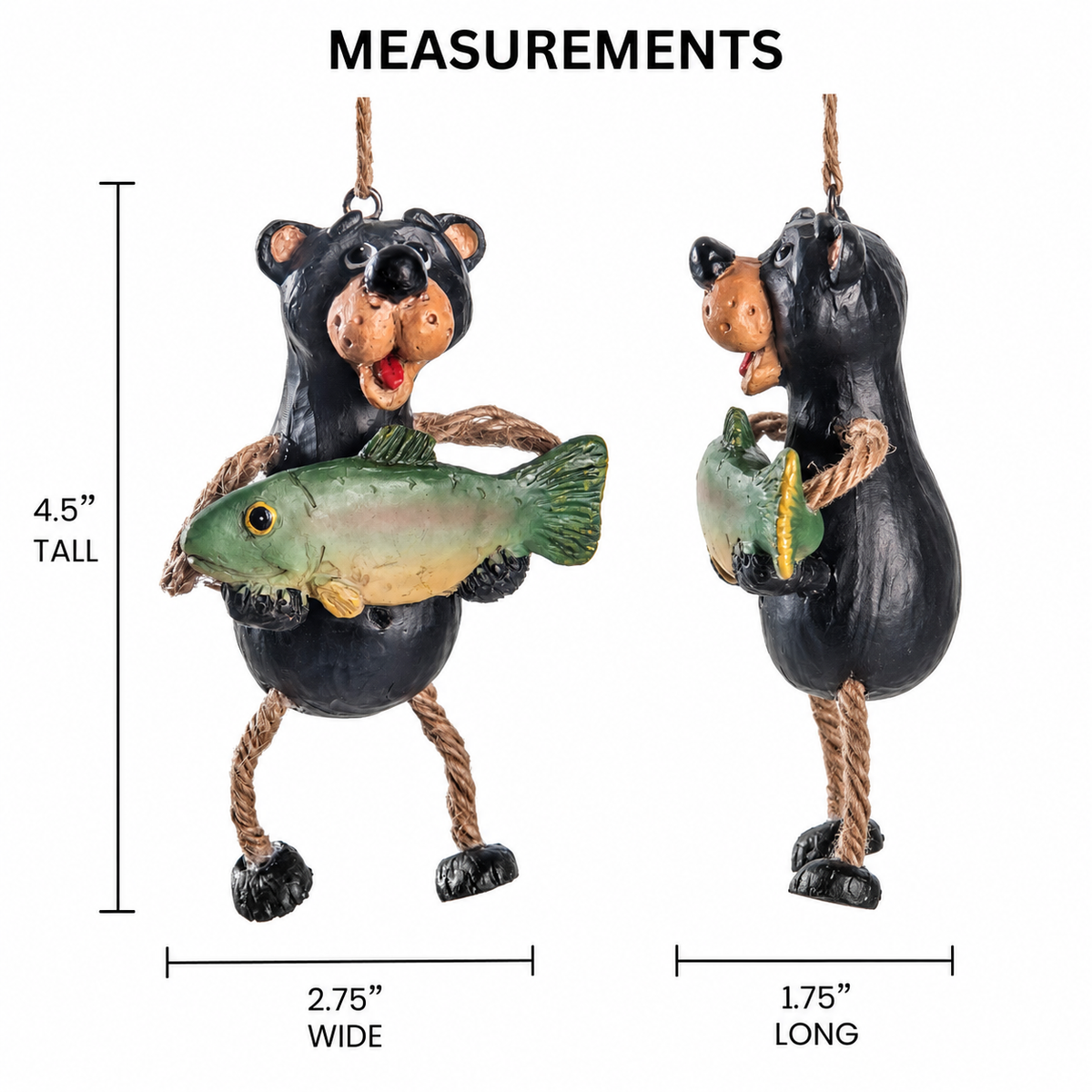 Bac 197 Bear with Fish Ornament