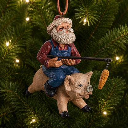 Bac 209  (Bao 102) Santa with Pig Ornament