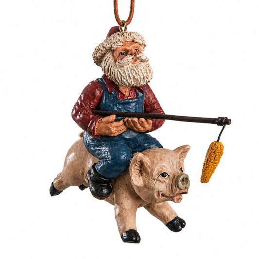 Bac 209  (Bao 102) Santa with Pig Ornament