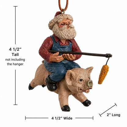 Bac 209  (Bao 102) Santa with Pig Ornament