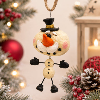 Snowman with Top Hat Ornament | BAC 005
