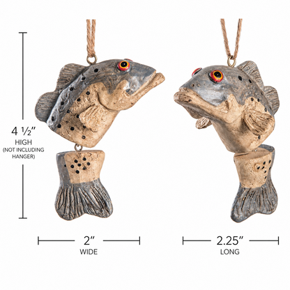 Bass Fishing Ornament - Bert Anderson - BAC 015