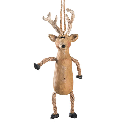 Rustic Deer Ornament with Rope Legs Bert Anderson | BAC 018