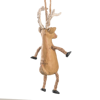 Rustic Deer Ornament with Rope Legs Bert Anderson | BAC 018