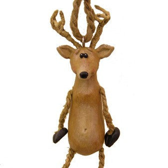 Rustic Deer Ornament with Rope Legs Bert Anderson | BAC 018