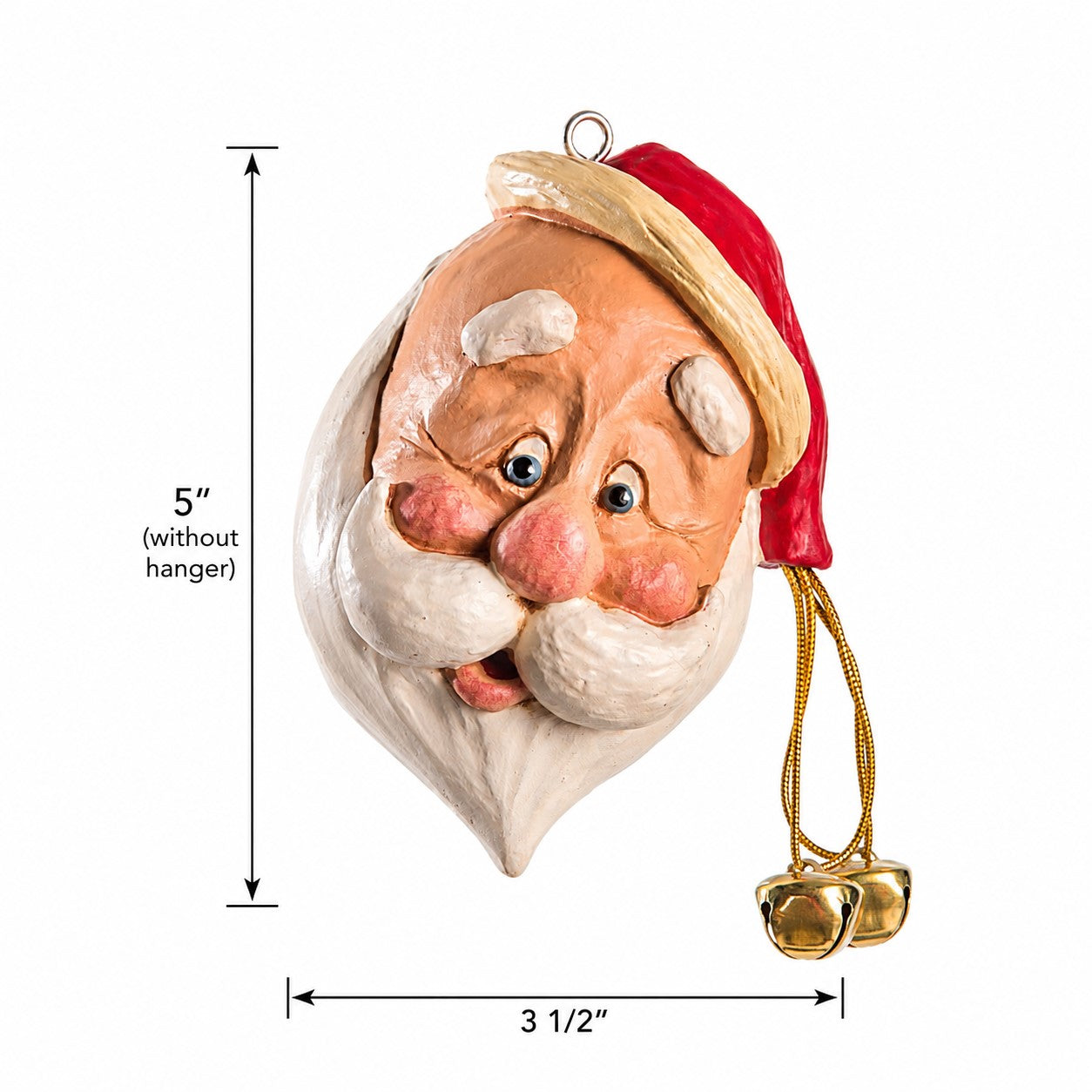 Large Tipped Hat Santa Ornament by Bert Anderson - Bac 021