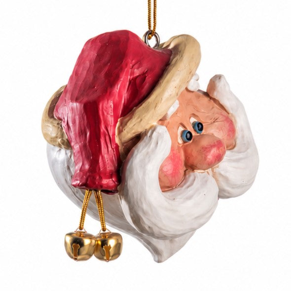 Large Santa Head Ornament with Handlebar Moustache – BAC 022