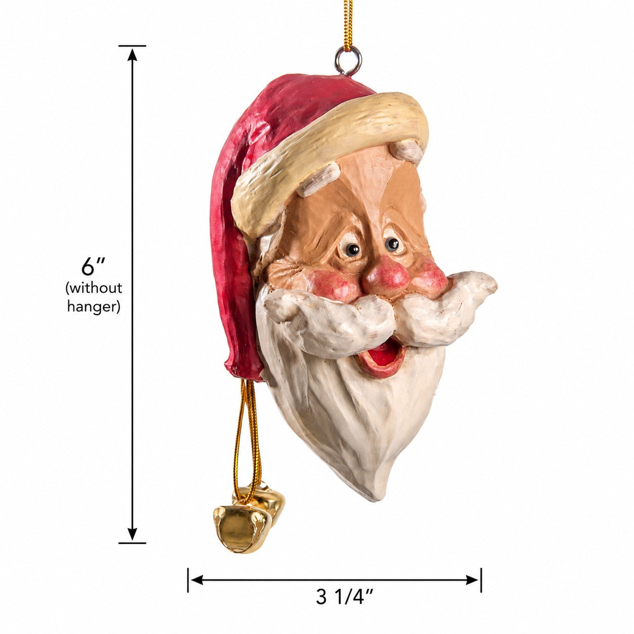 Large Thin Faced Santa Ornament by Bert Anderson - Bac 023
