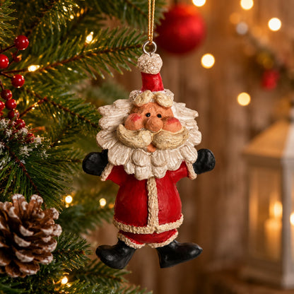 Santa Ornament with Bobbling Head and Arms Out - Bac 024