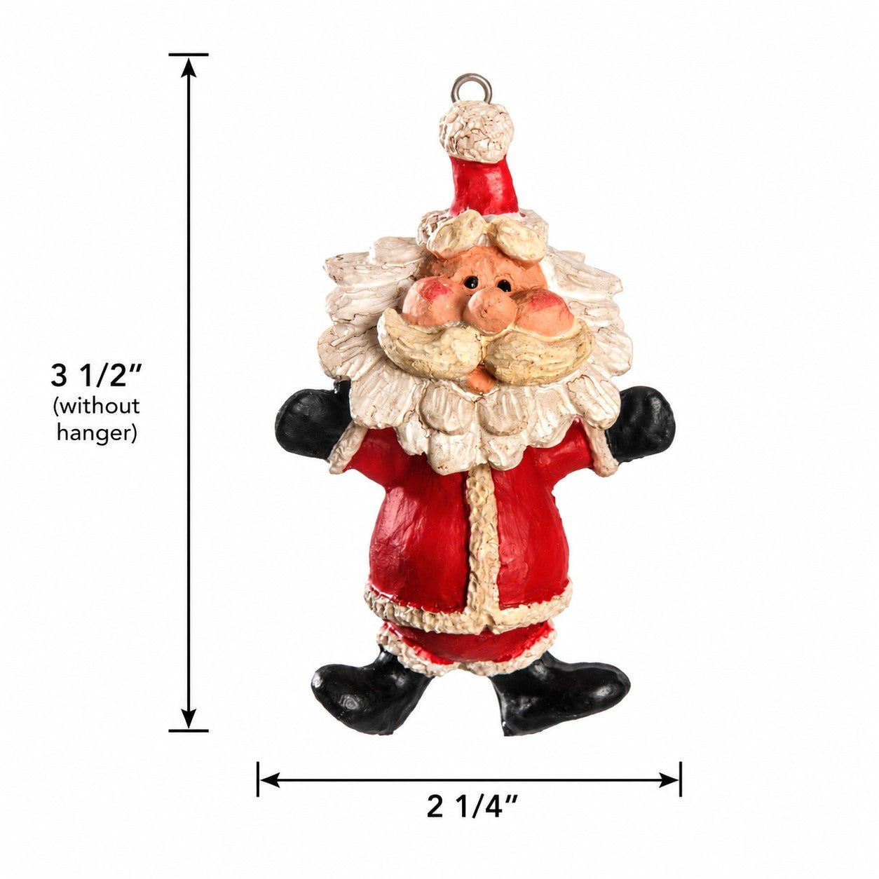 Santa Ornament with Bobbling Head and Arms Out - Bac 024