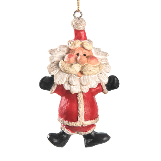 Santa Ornament with Bobbling Head and Arms Out - Bac 024