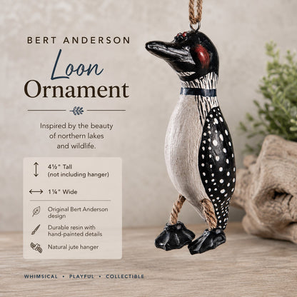 Loon Ornament - Cabin & Lake Decor - Bert Anderson - Bac 030