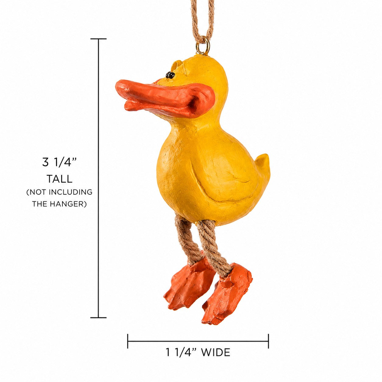Yellow Duck Ornament -Whimsical - Bac 032
