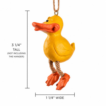 Yellow Duck Ornament -Whimsical - Bac 032