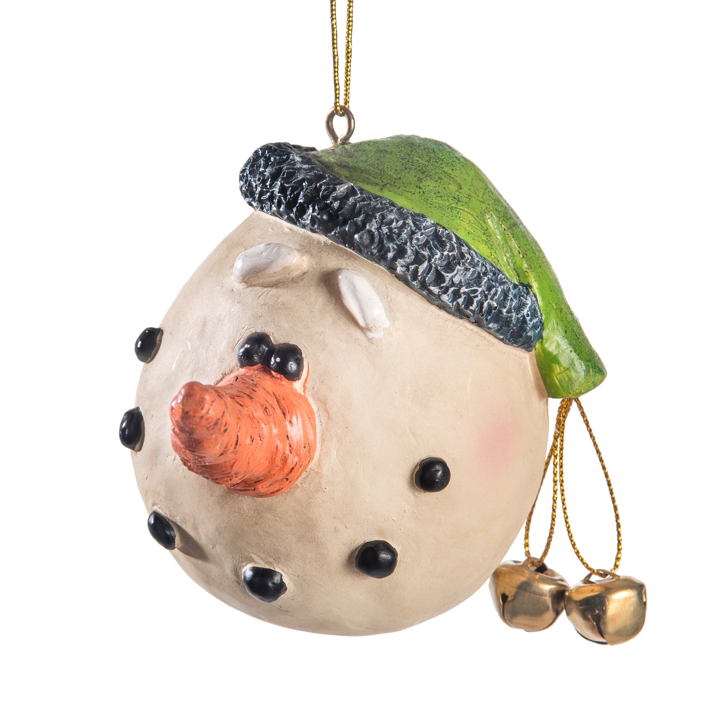 Smiling Snowman Head Ornament - Bert Anderson - Bac 034