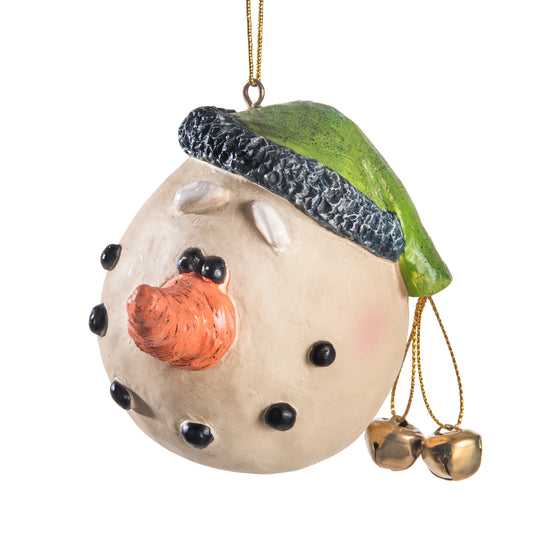 Smiling Snowman Head Ornament - Bert Anderson - Bac 034