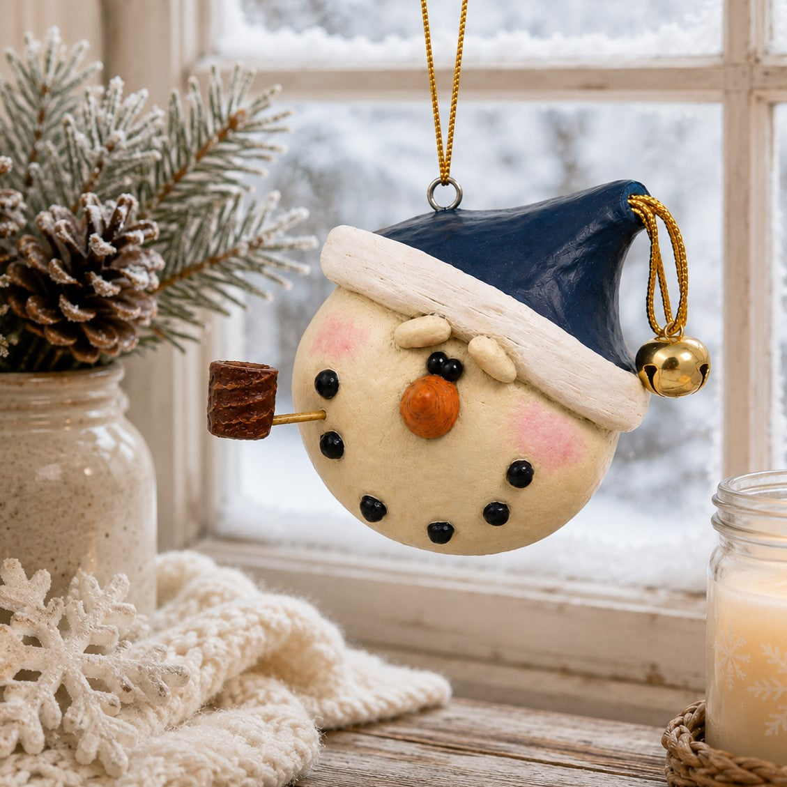 Bac 035 Lg Snowman Head w/Pipe