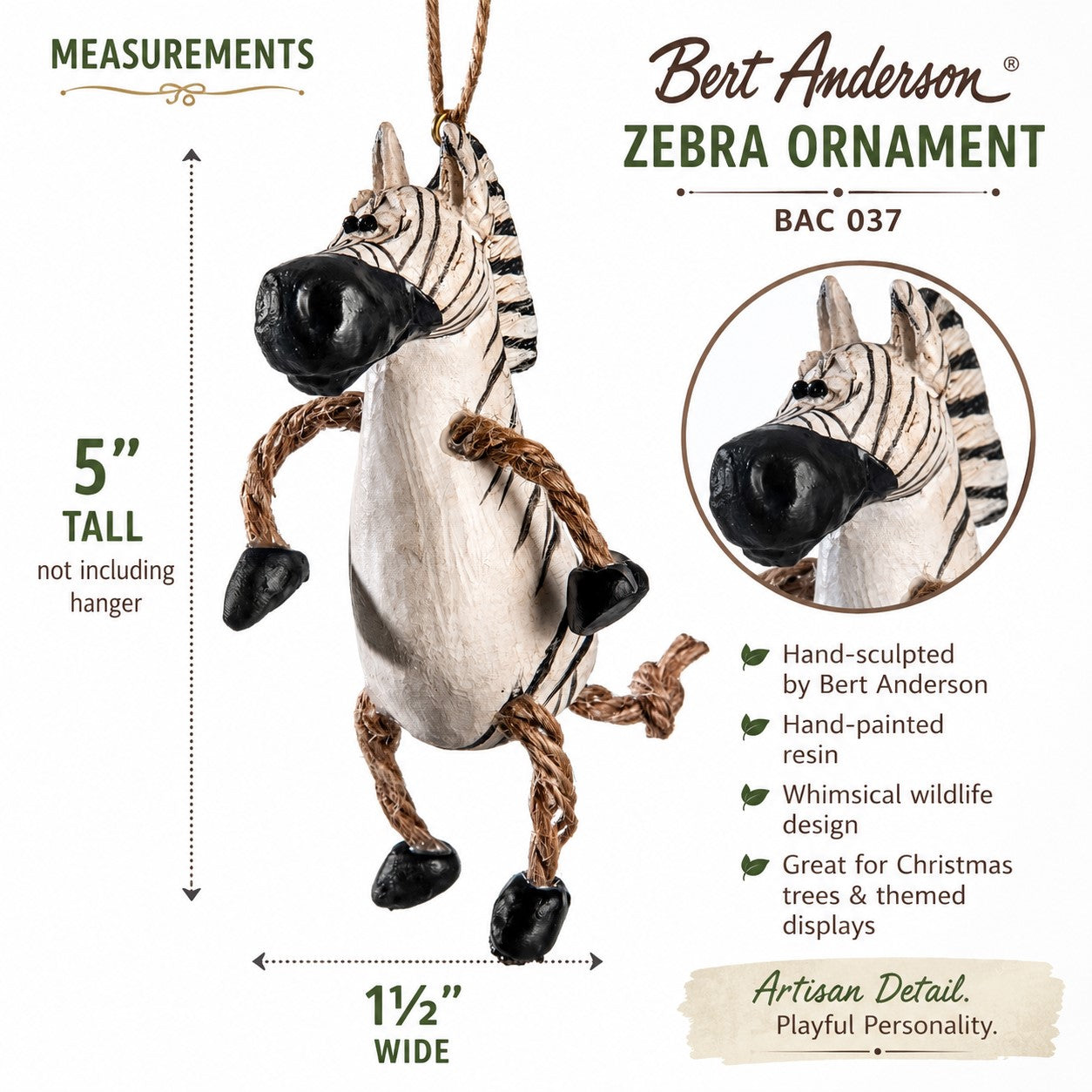 Bac 037 Zebra Ornament