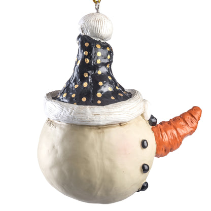 Bac 041 Snowman Head Ornament with Stocking hat
