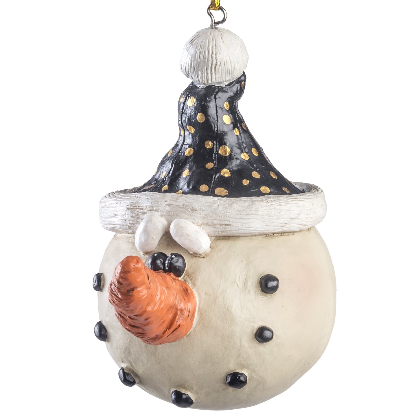 Bac 041 Snowman Head Ornament with Stocking hat