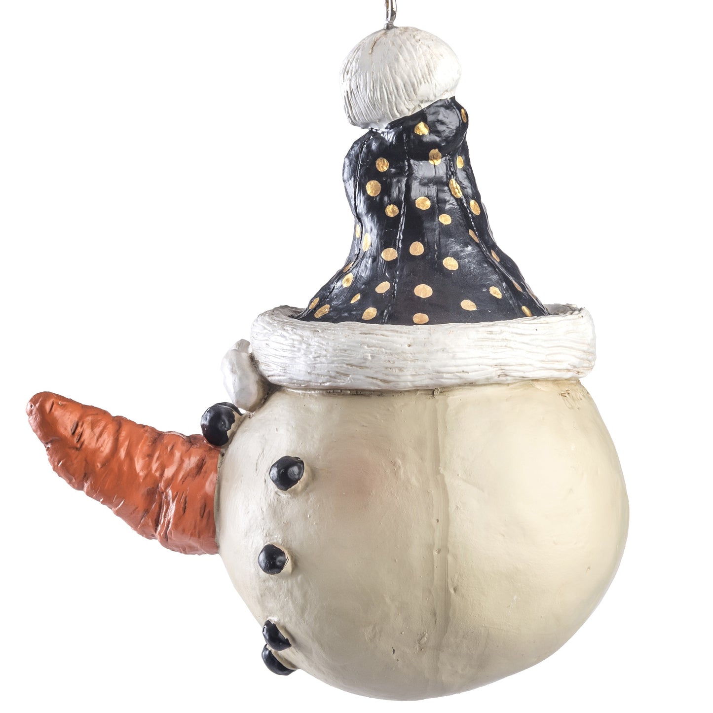 Bac 041 Snowman Head Ornament with Stocking hat