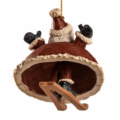 Skiing Santa Christmas Ornament - Bert Anderson - Bac 058