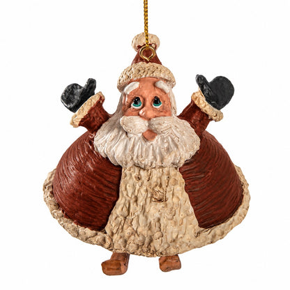 Skiing Santa Christmas Ornament - Bert Anderson - Bac 058