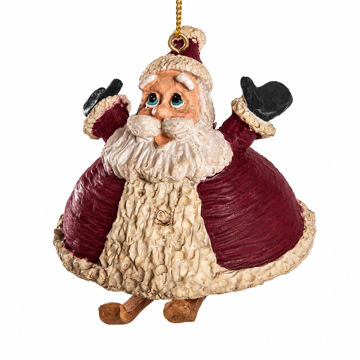 Skiing Santa Christmas Ornament - Bert Anderson - Bac 058