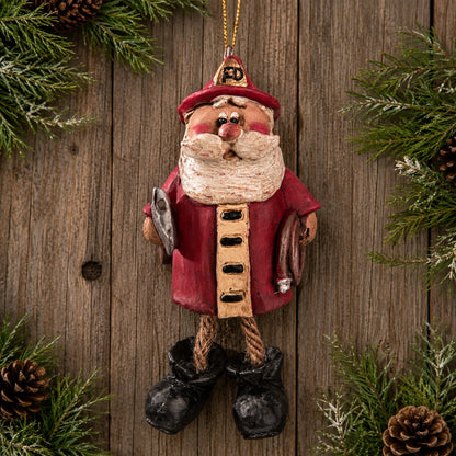 Bac 062 Fireman Santa Ornament
