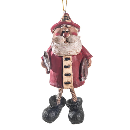 Bac 062 Fireman Santa Ornament
