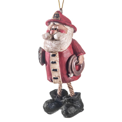 Bac 062 Fireman Santa Ornament