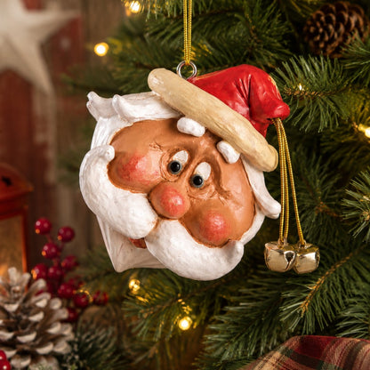 Large Jolly Santa Head Ornament - Holiday - BAC 073