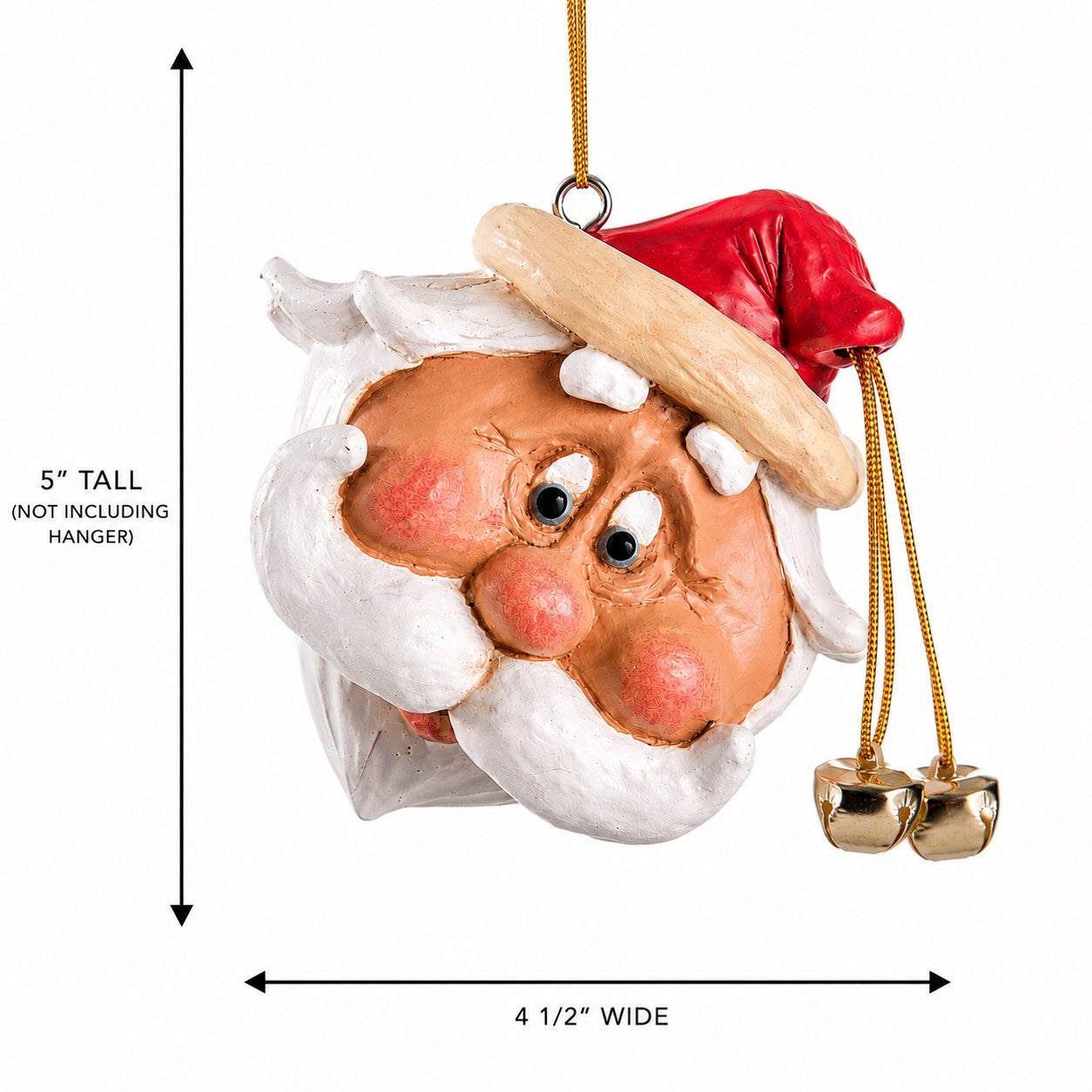 Large Jolly Santa Head Ornament - Holiday - BAC 073
