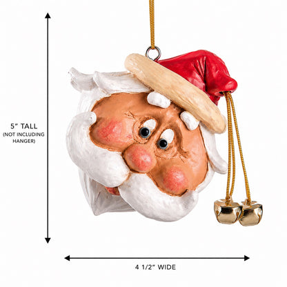 Large Jolly Santa Head Ornament - Holiday - BAC 073