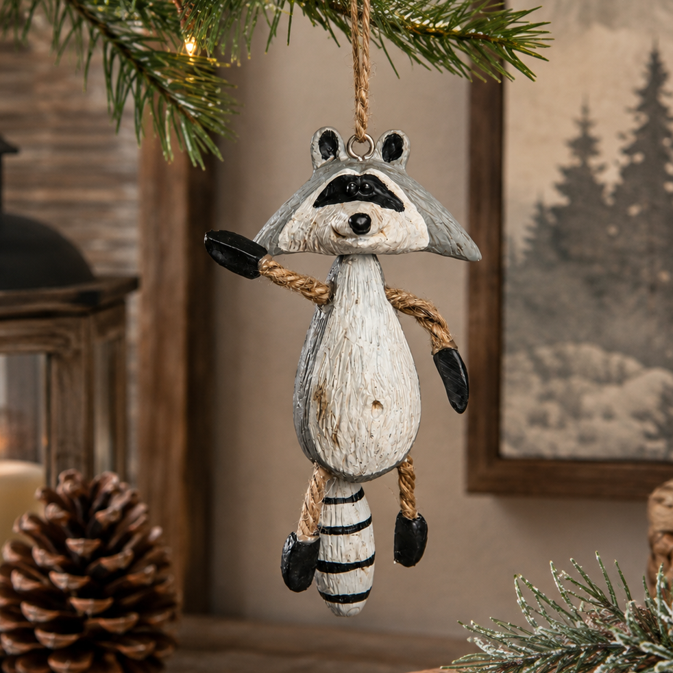 Raccoon Ornament - Northwoods Wildlife - BAC 076