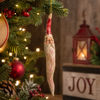 Tall Twisted Santa Ornament Christmas - Holiday - BAC 079