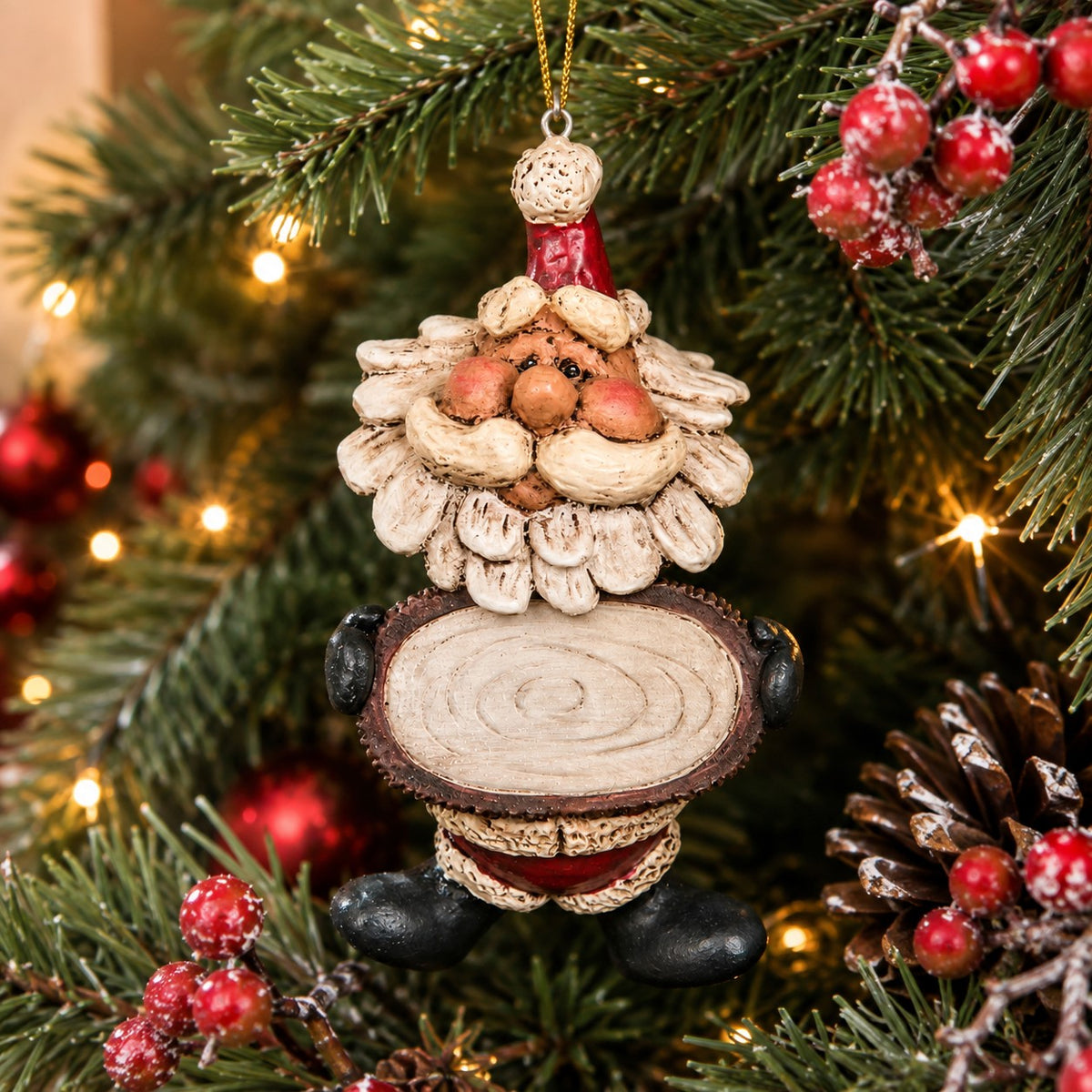 Personalized Santa Ornament with Sign - BAC 085