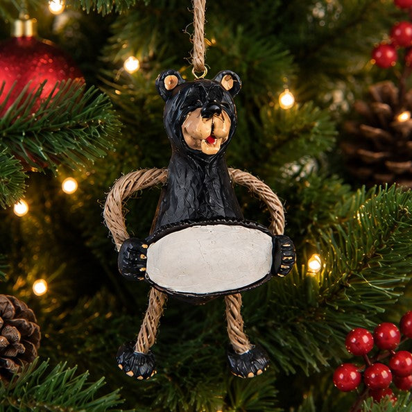Personalized Black Bear Ornament - Namedrop - BAC 088
