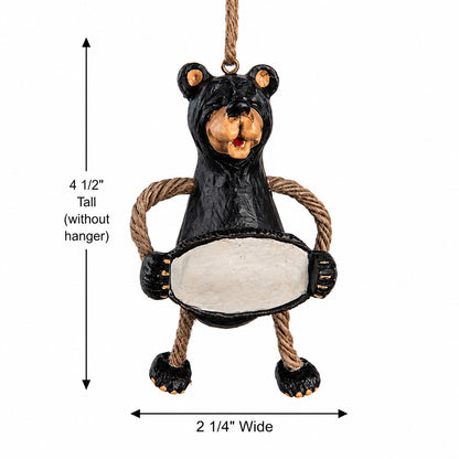 Personalized Black Bear Ornament - Namedrop - BAC 088