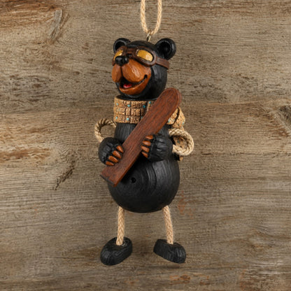 Personalized Bear with Skis Ornament - Namedrop - BAC 090