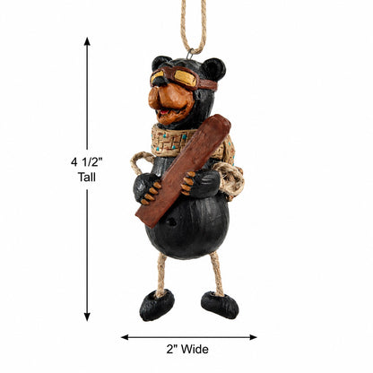 Personalized Bear with Skis Ornament - Namedrop - BAC 090