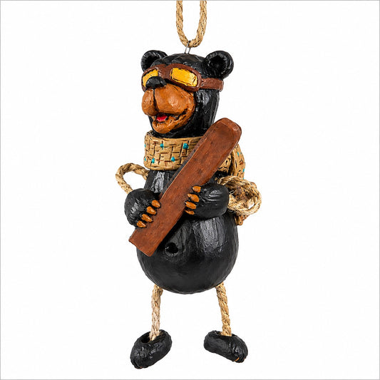 Personalized Bear with Skis Ornament - Namedrop - BAC 090